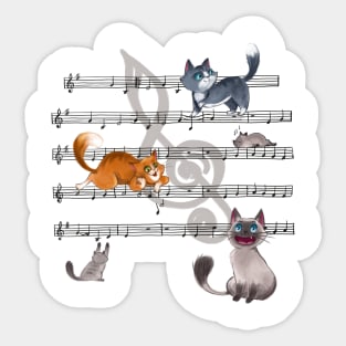 Cats music Sticker